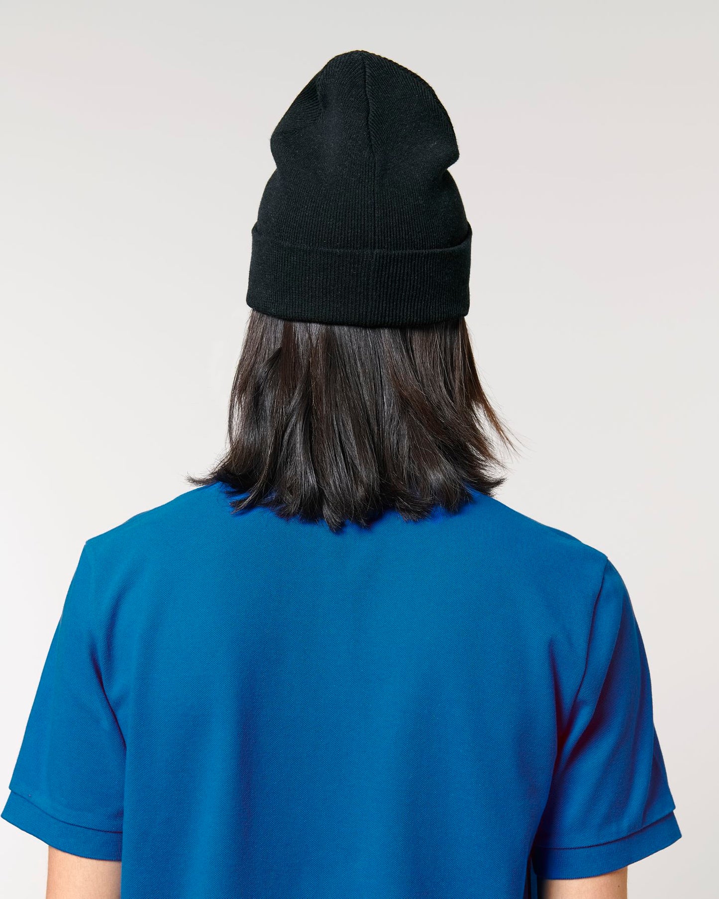 Rib Beanie - Black - Rückseite