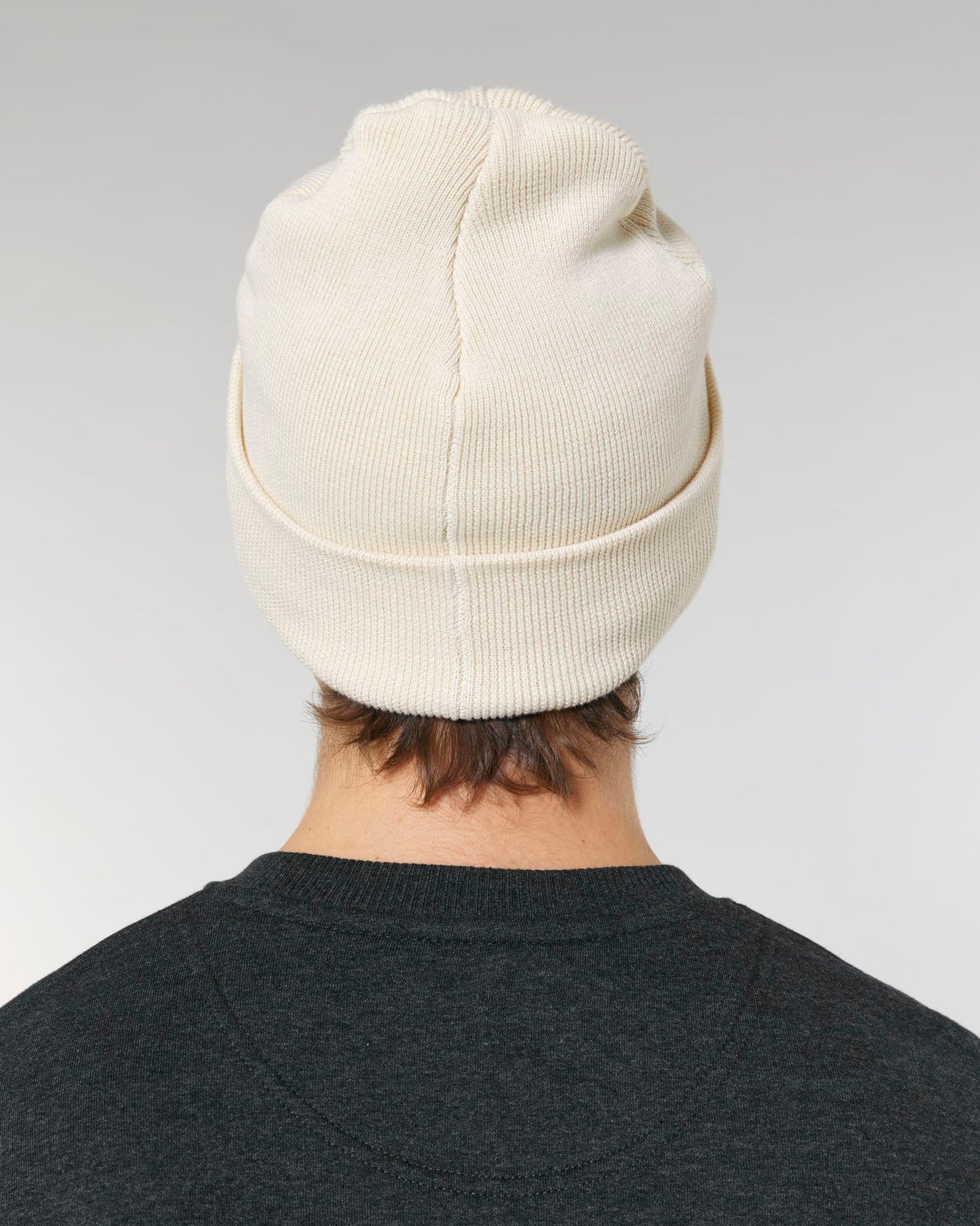 Rib Beanie - Natural - Rückseite