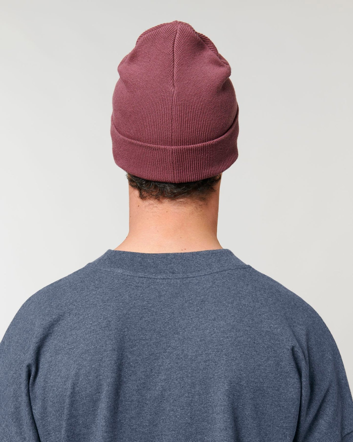 Rib Beanie - Hibiscus Rose - Rückseite