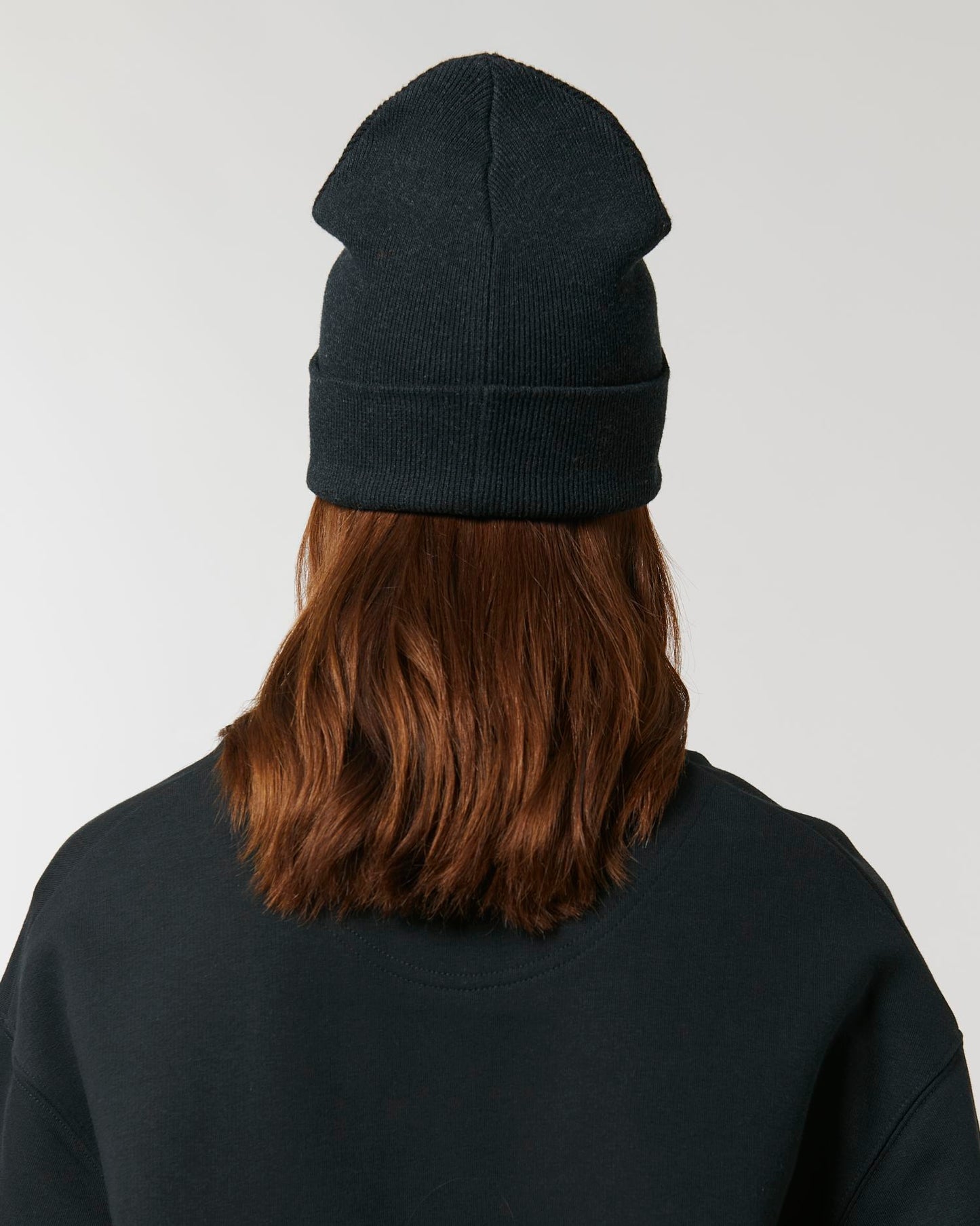 Rib Beanie - Black - Rückseite