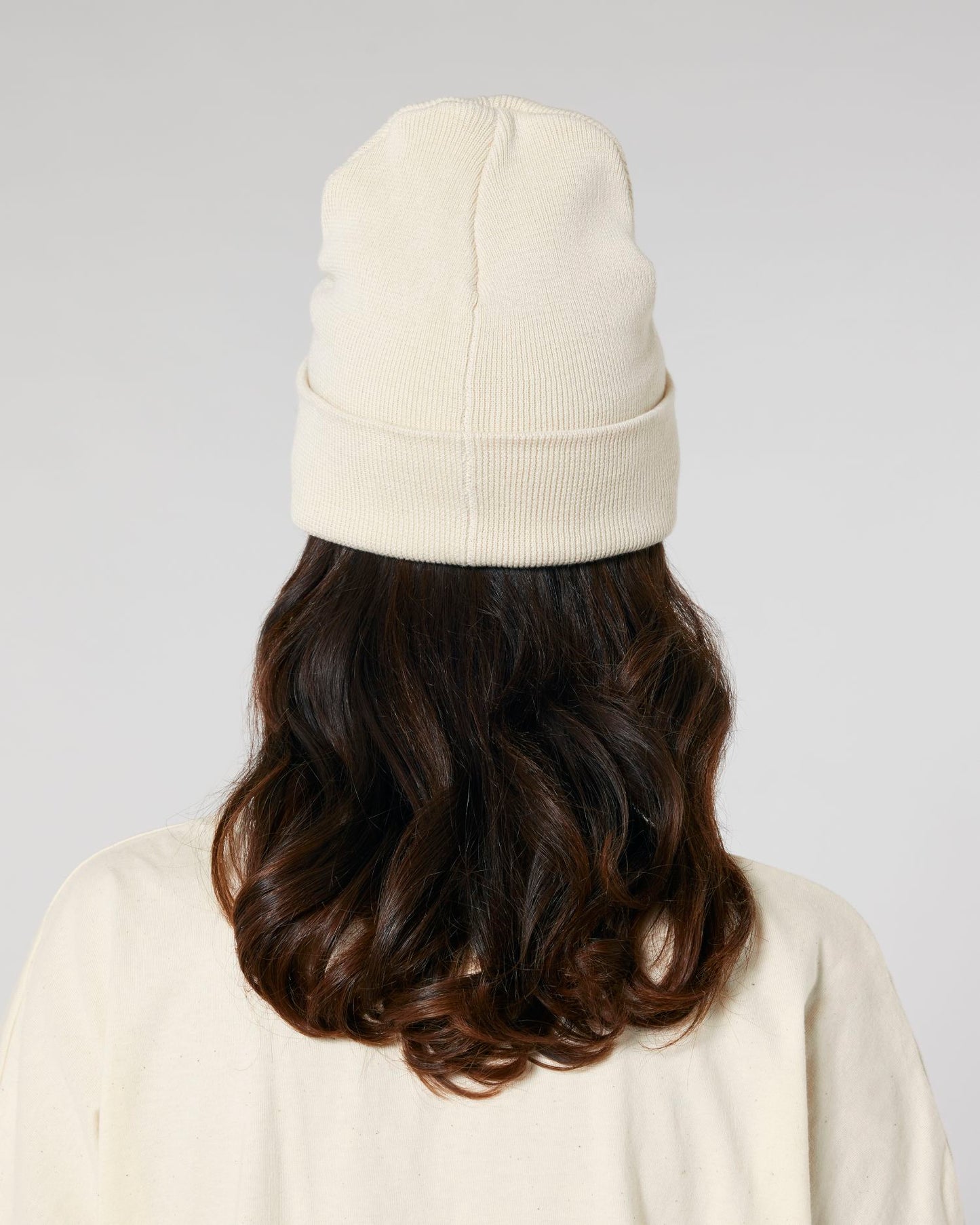 Rib Beanie - Natural - Rückseite