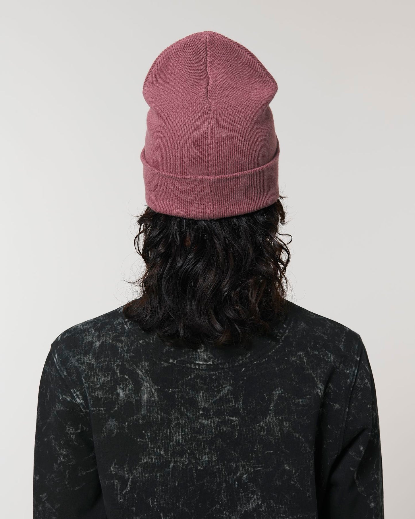 Rib Beanie - Hibiscus Rose - Rückseite