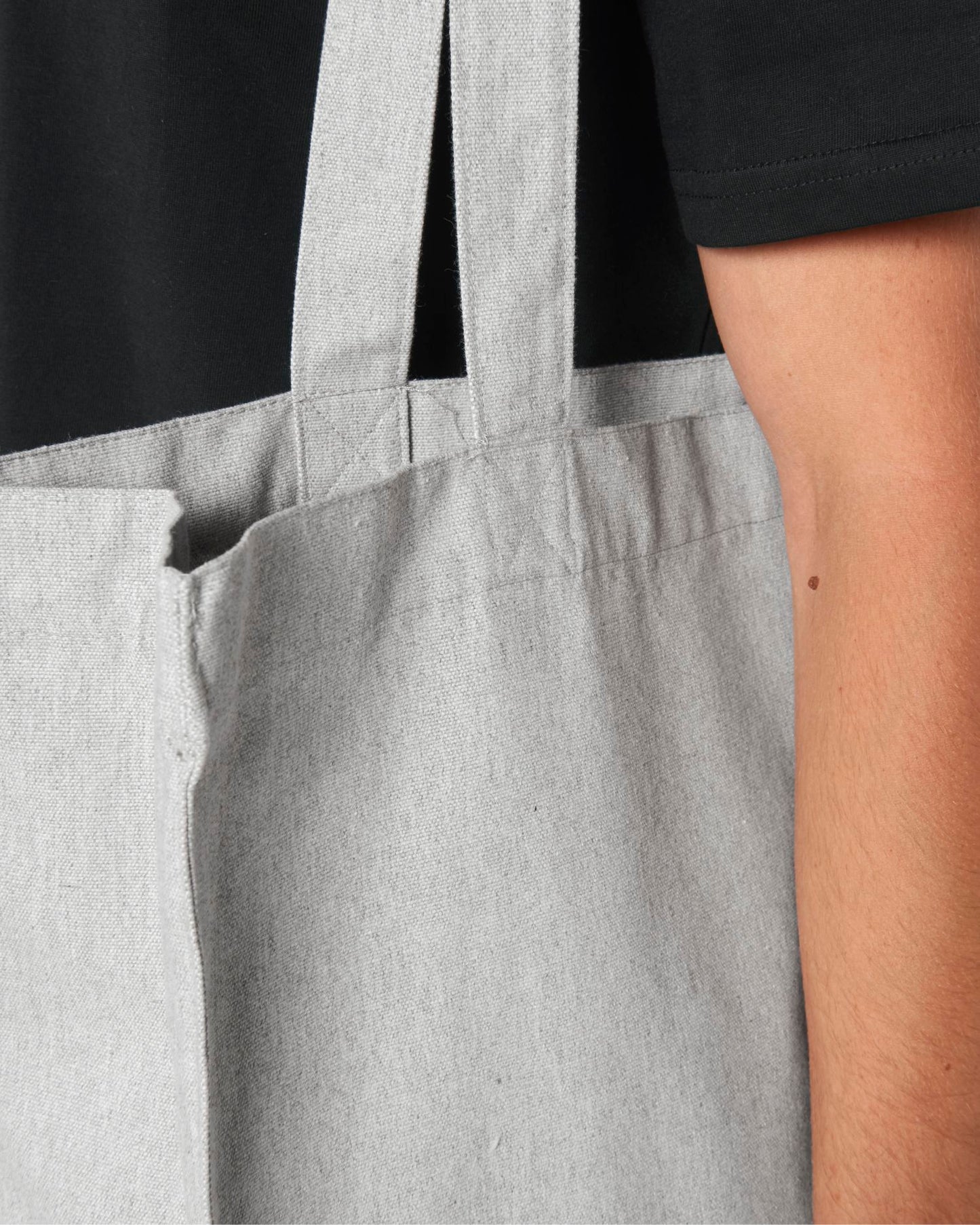 Shopping Bag - Heather Grey - Vorderseite Detail