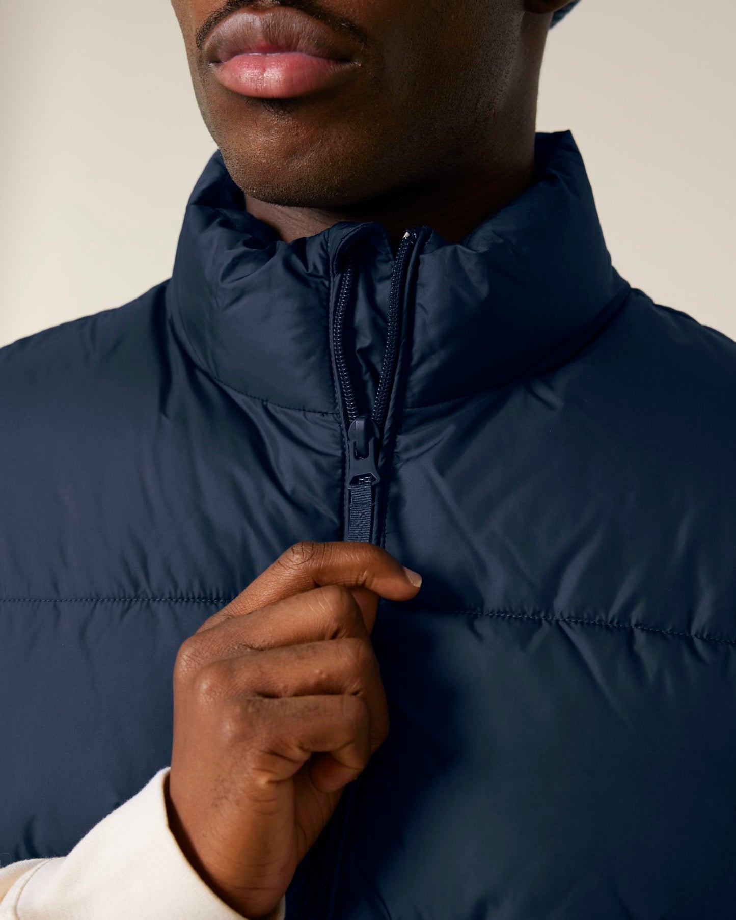 Puffer Gilet - French Navy - Vorderseite Detail