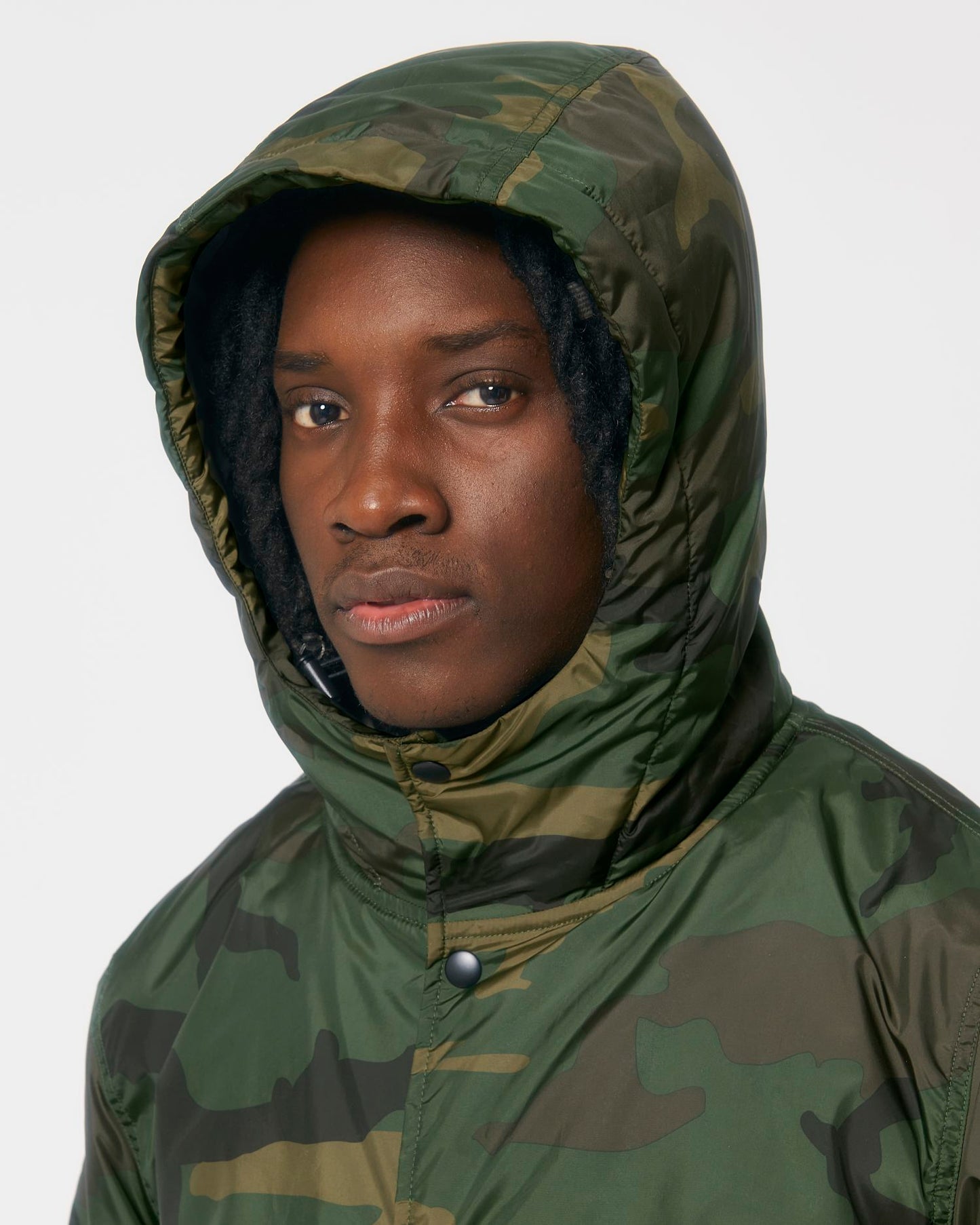 Padded Parker AOP - Camouflage - Vorderseite Detail