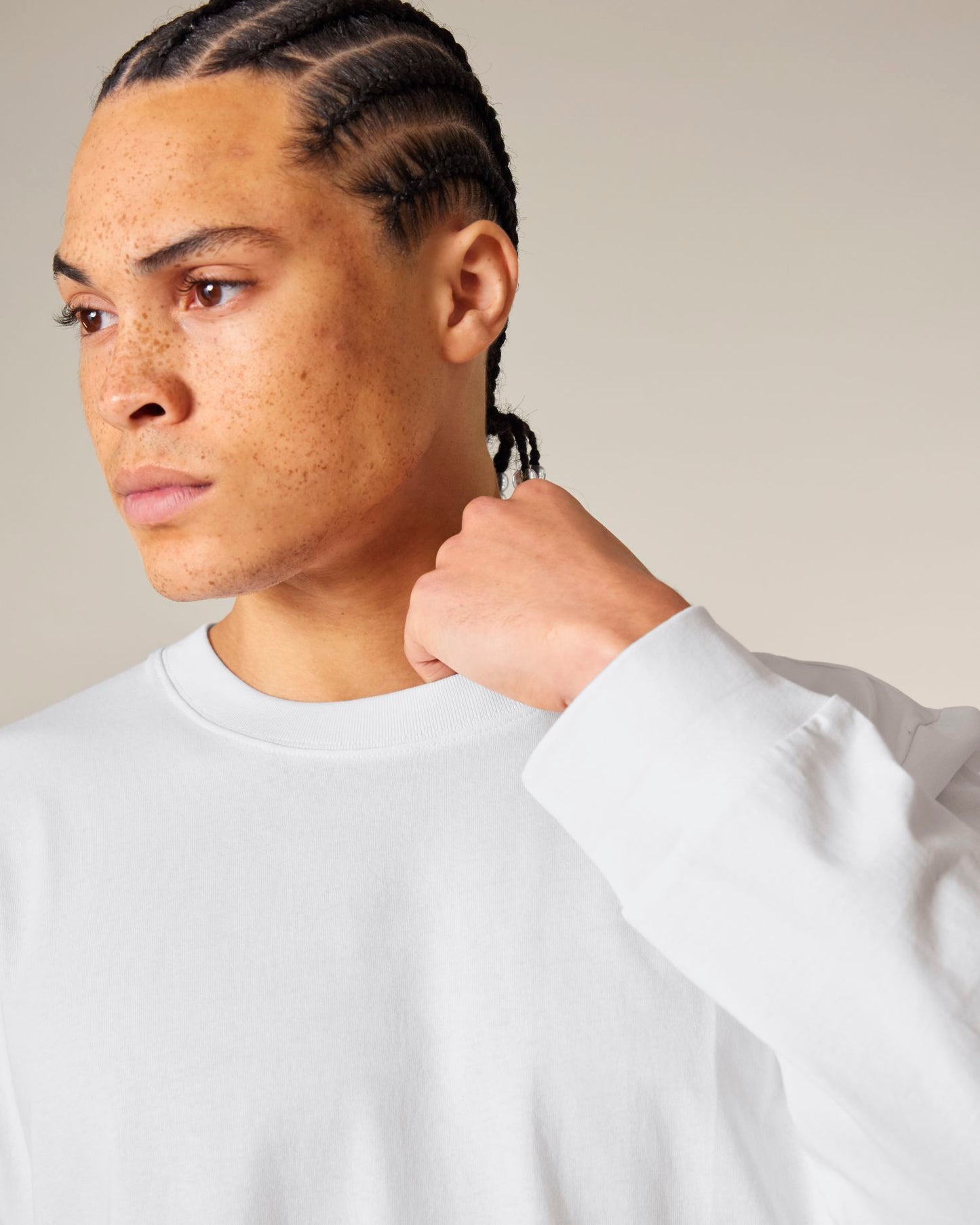 Freestyler Long Sleeve - White - Vorderseite Detail