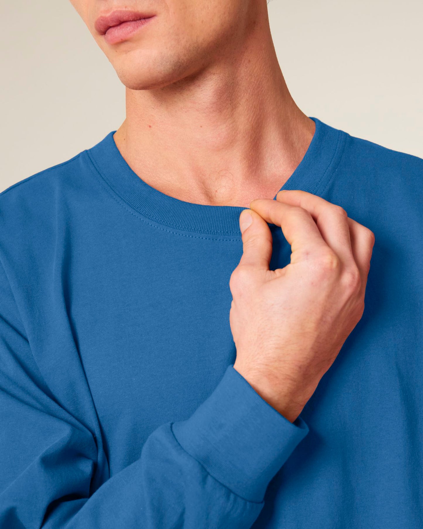 Freestyler Long Sleeve - Mindful Blue - Vorderseite Detail