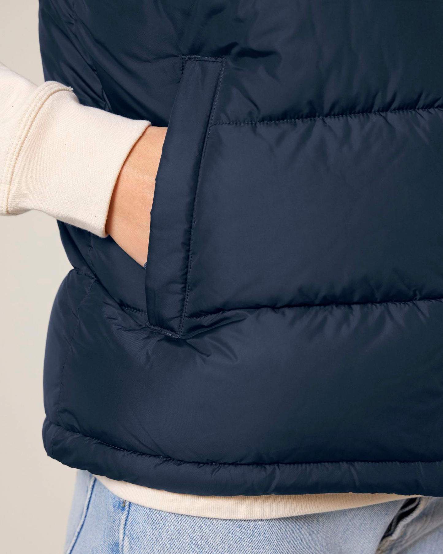 Puffer Gilet - French Navy - Vorderseite Detail
