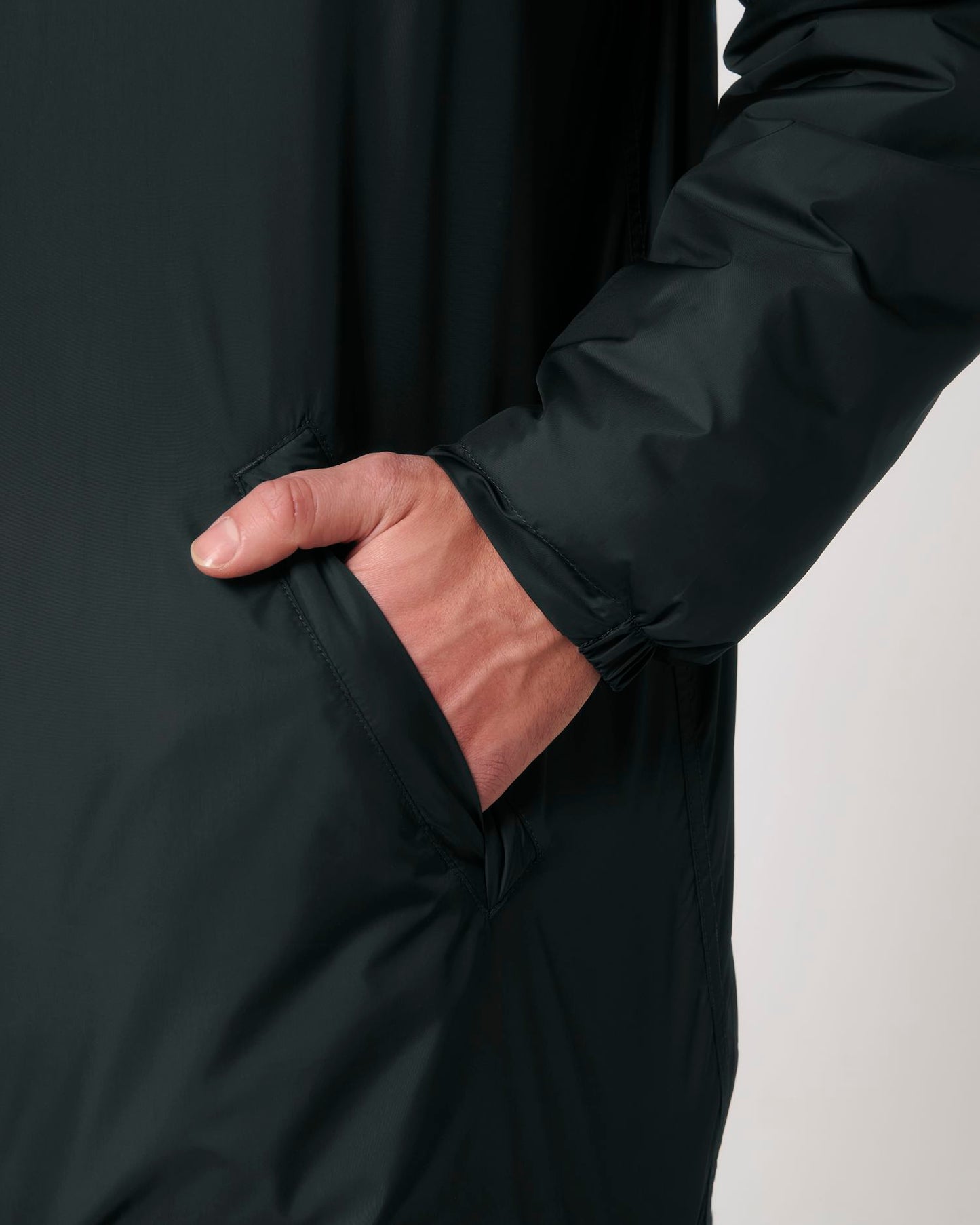 Padded Parker - Black - Vorderseite Detail