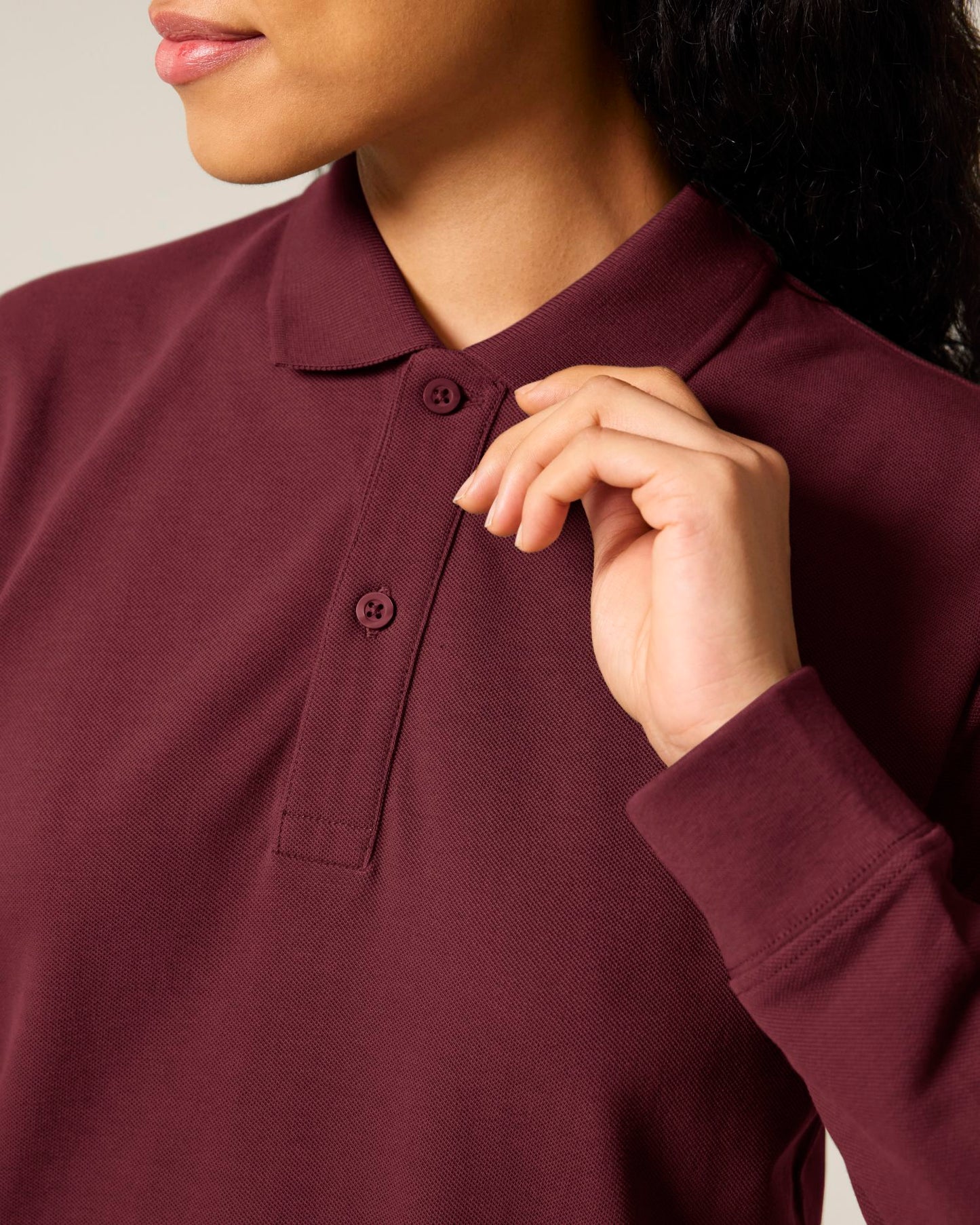 Prepster 2.0 Long Sleeve - Burgundy - Vorderseite Detail