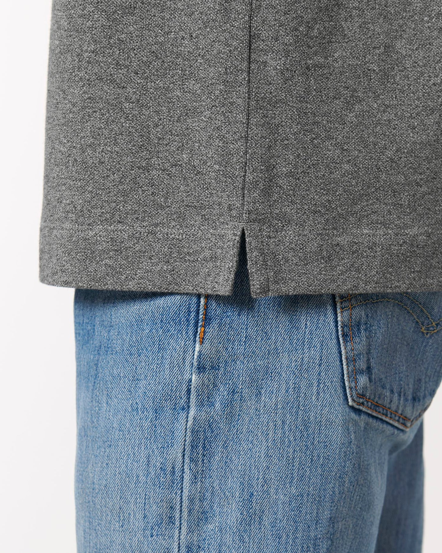 Prepster - Black Heather Mid Grey - Vorderseite Detail