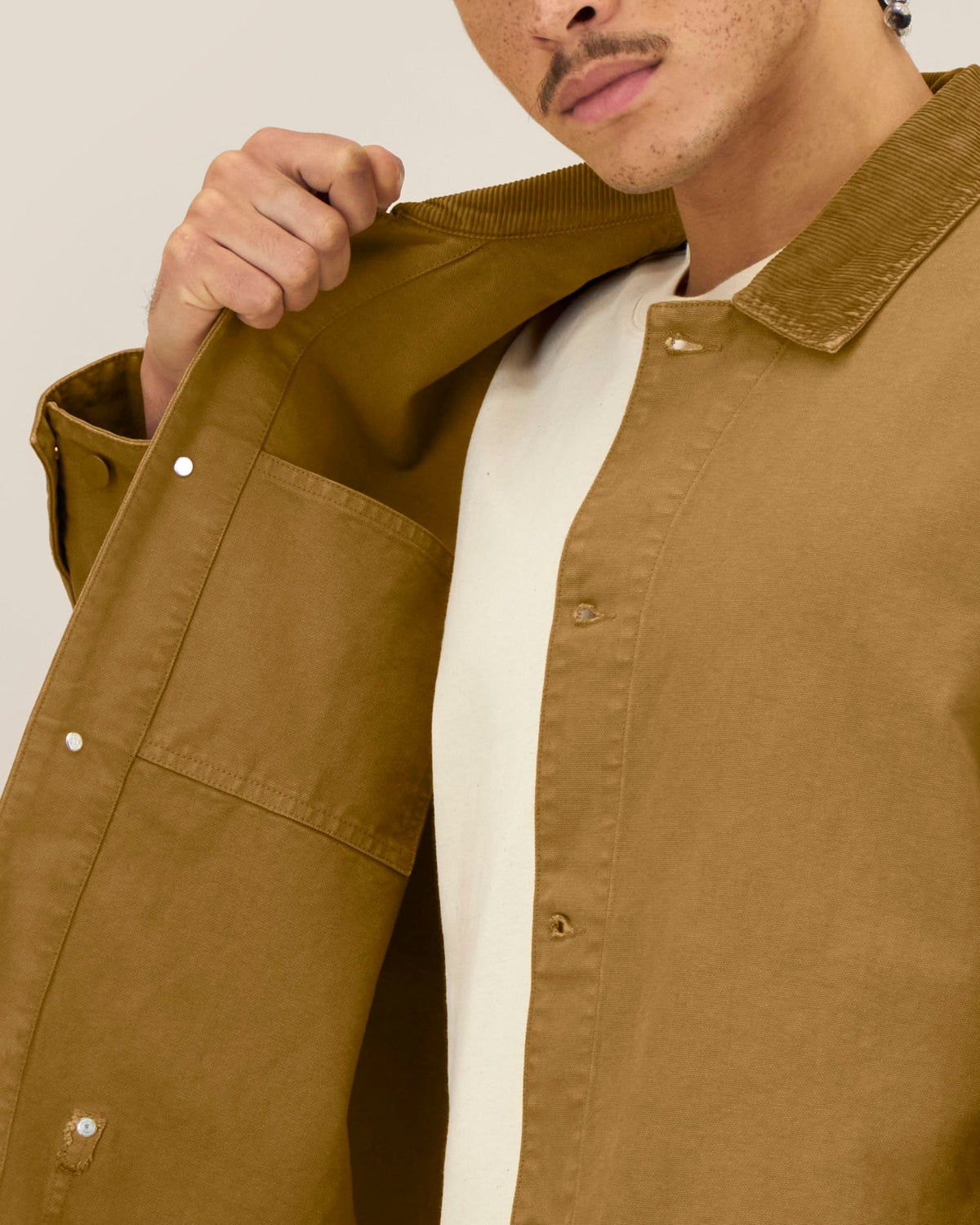 Chore Jacket - G.Dyed Bronze - Vorderseite Detail