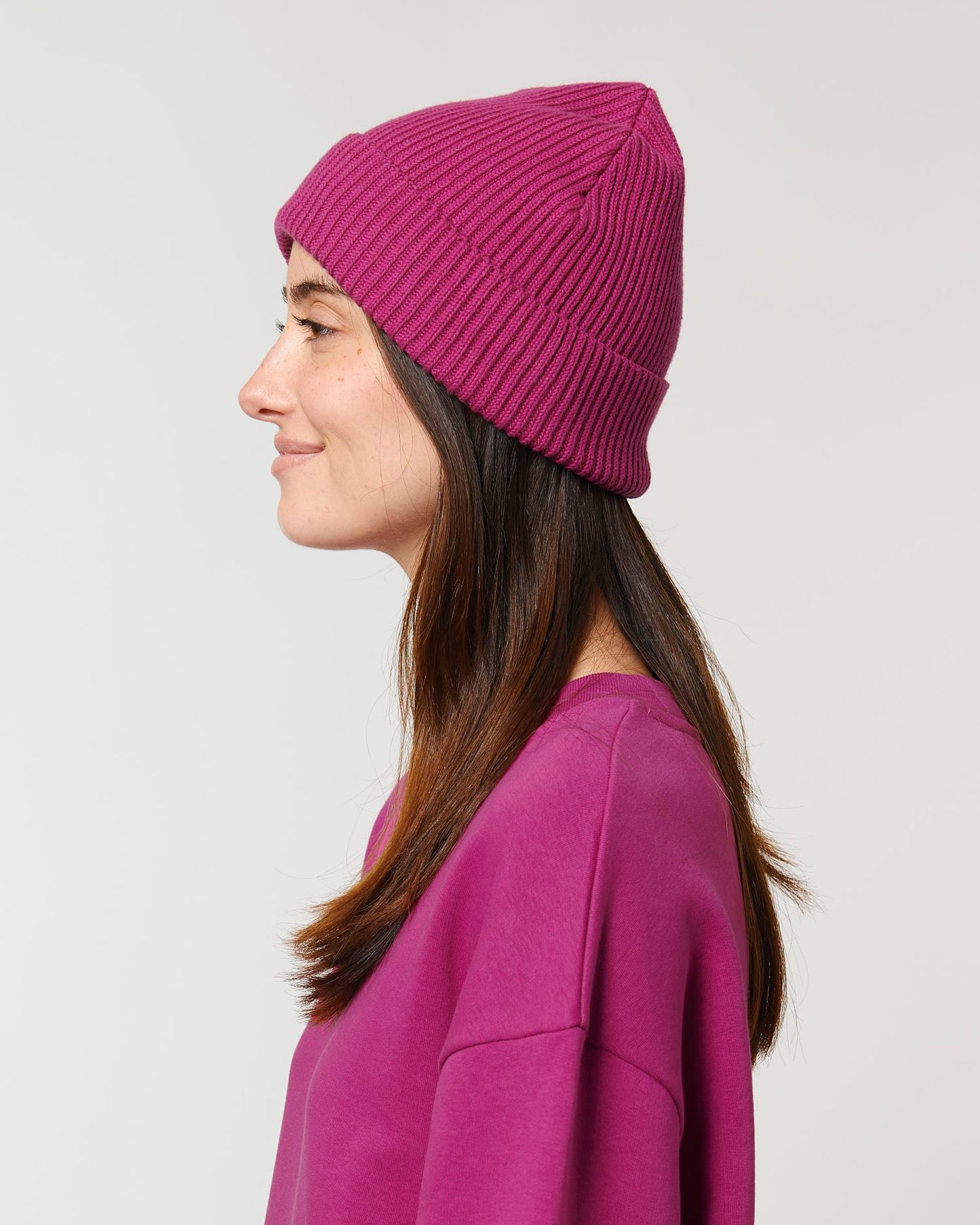 Fisherman Beanie - Orchid Flower - Vorderseite Detail