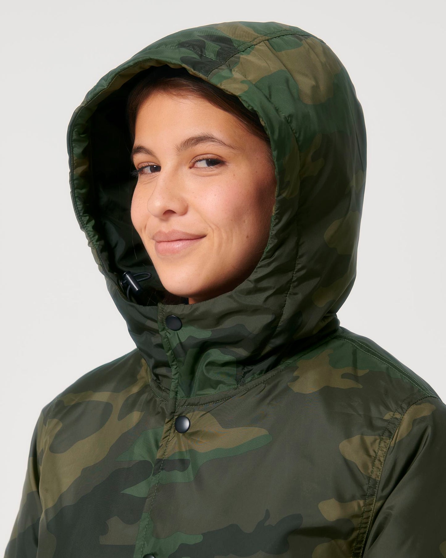 Padded Parker AOP - Camouflage - Vorderseite Detail