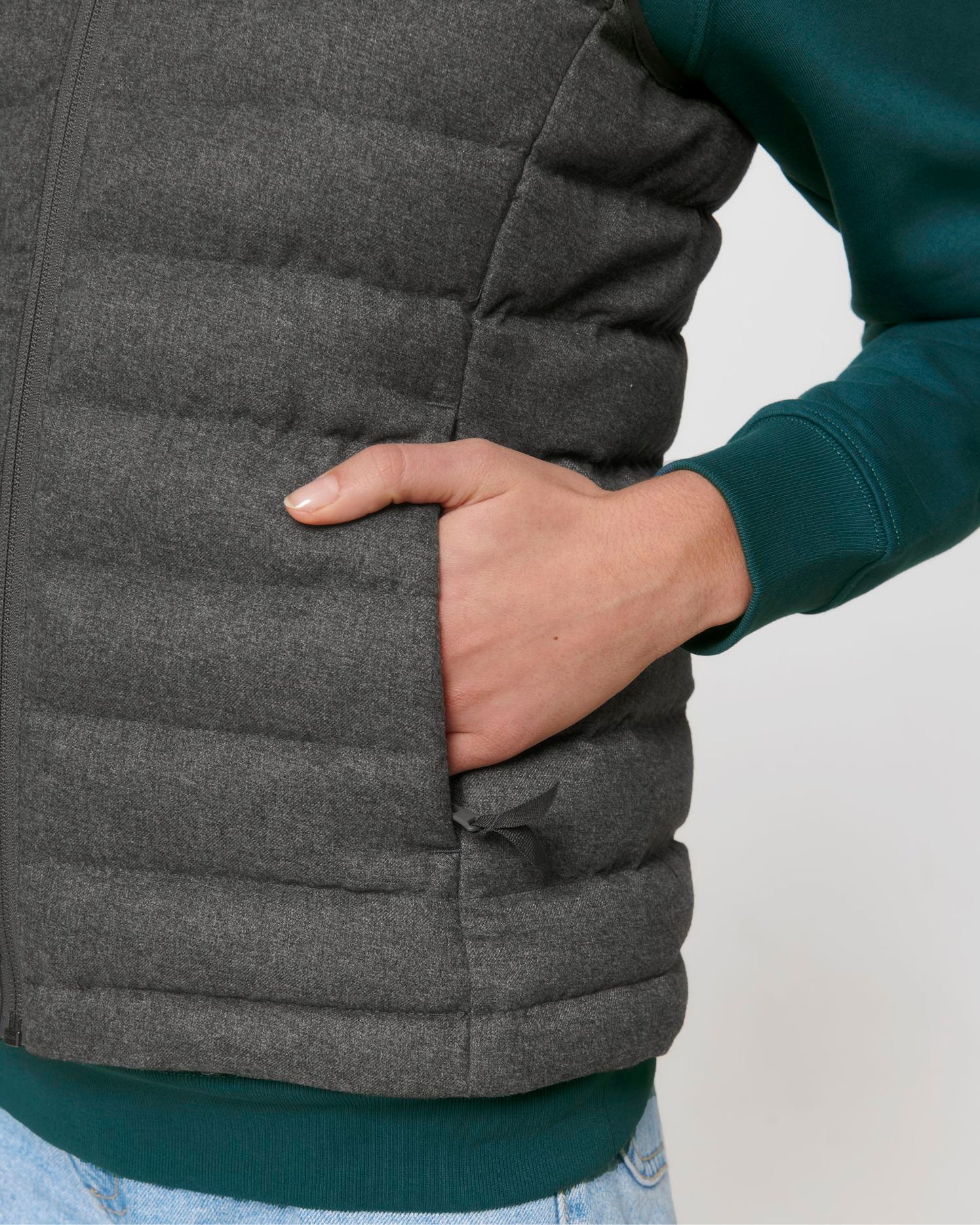 Stella Climber Wool-Like - Deep Metal Heather Grey - Vorderseite Detail
