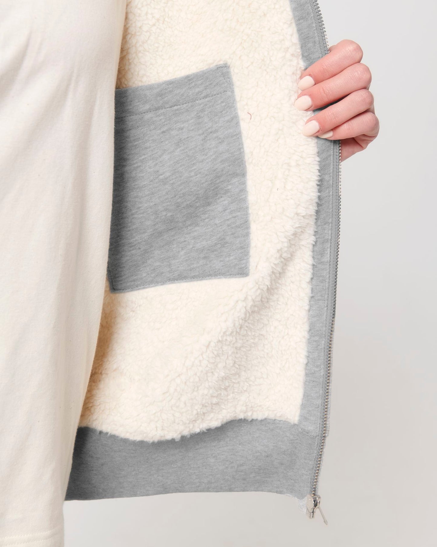 Hygger Sherpa - Heather Grey - Vorderseite Detail