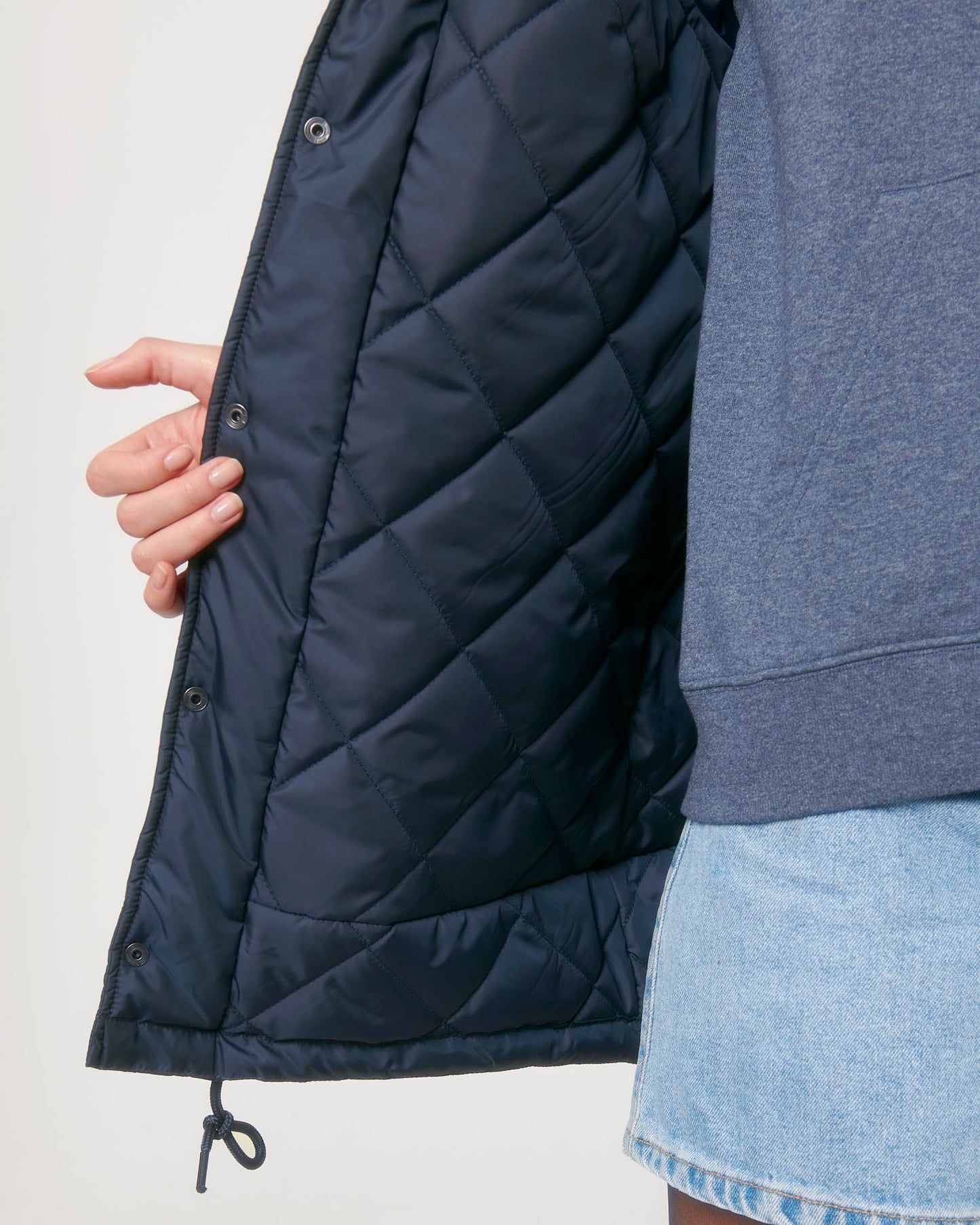 Padded Parker - French Navy - Vorderseite Detail