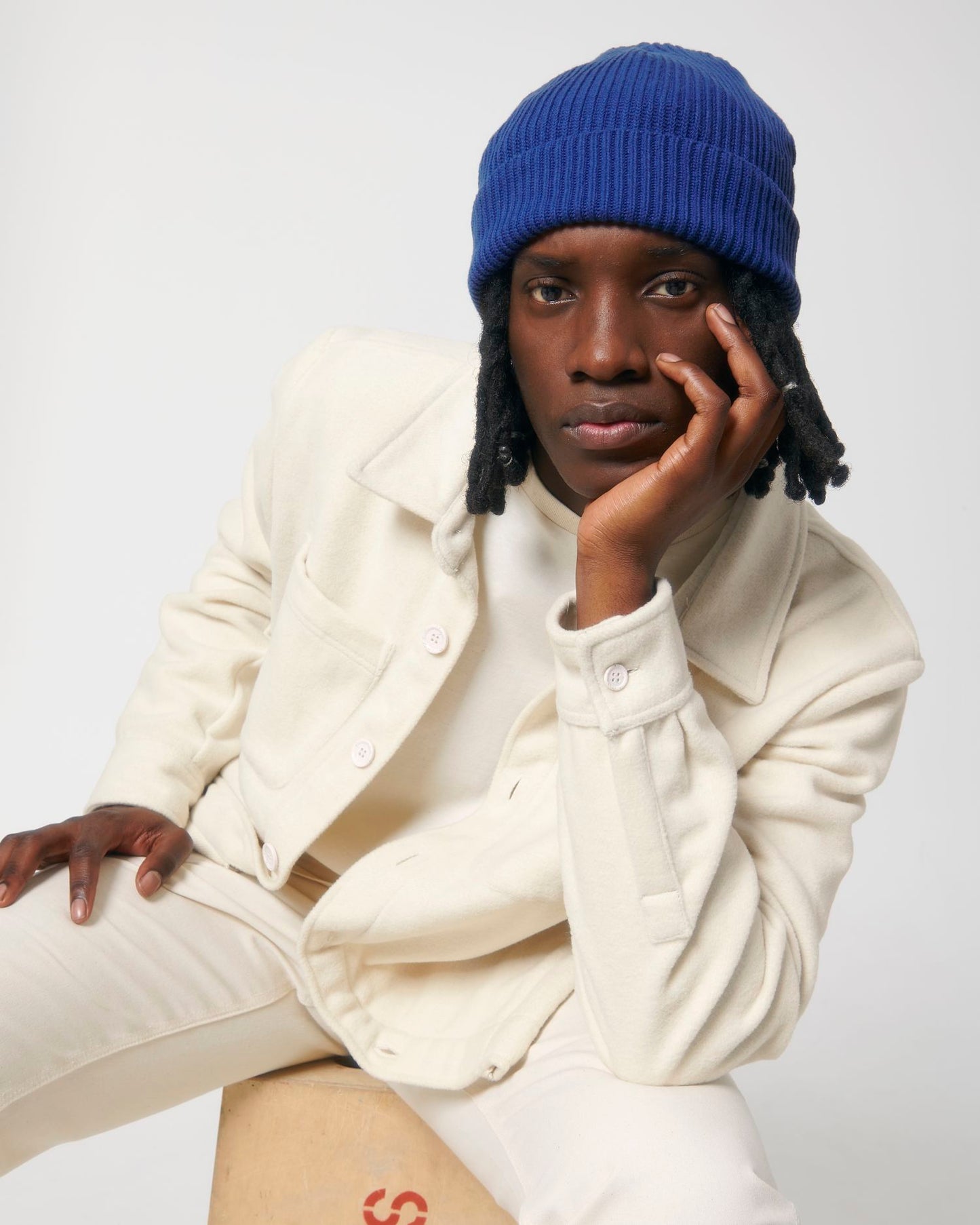 Fisherman Beanie - Worker Blue - Vorderseite