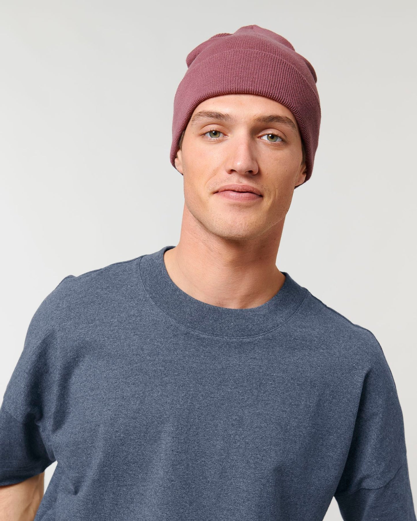 Rib Beanie - Hibiscus Rose - Vorderseite
