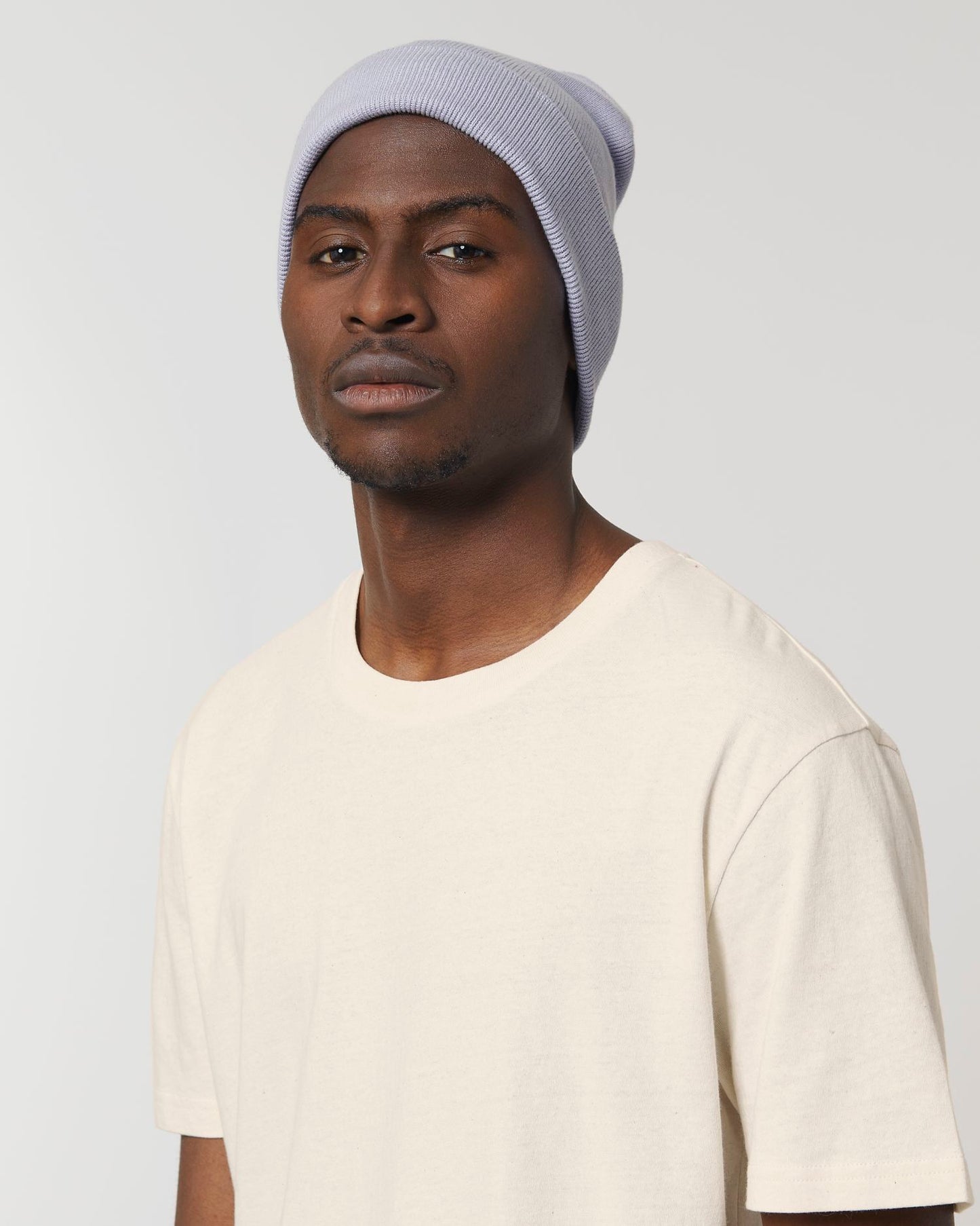 Rib Beanie - Lavender - Vorderseite