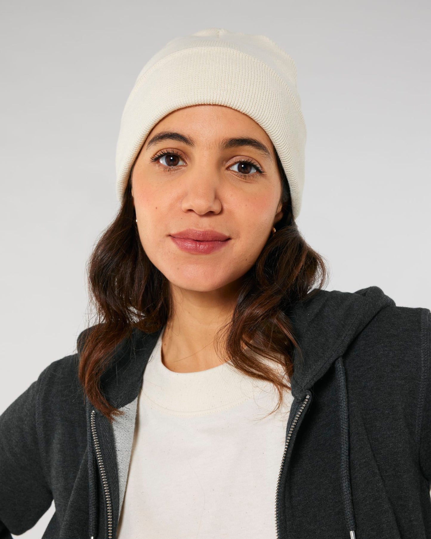 Rib Beanie - Natural - Vorderseite