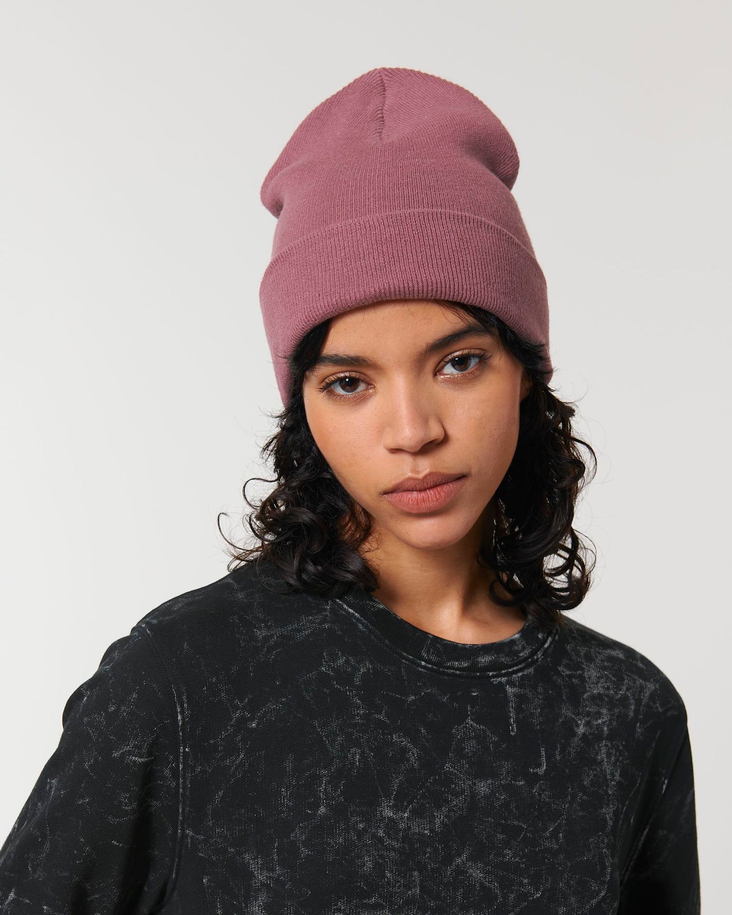 Rib Beanie - Hibiscus Rose - Vorderseite