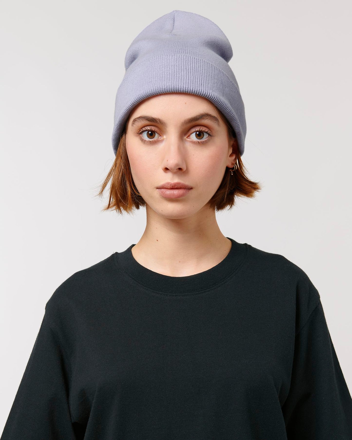 Rib Beanie - Lavender - Vorderseite