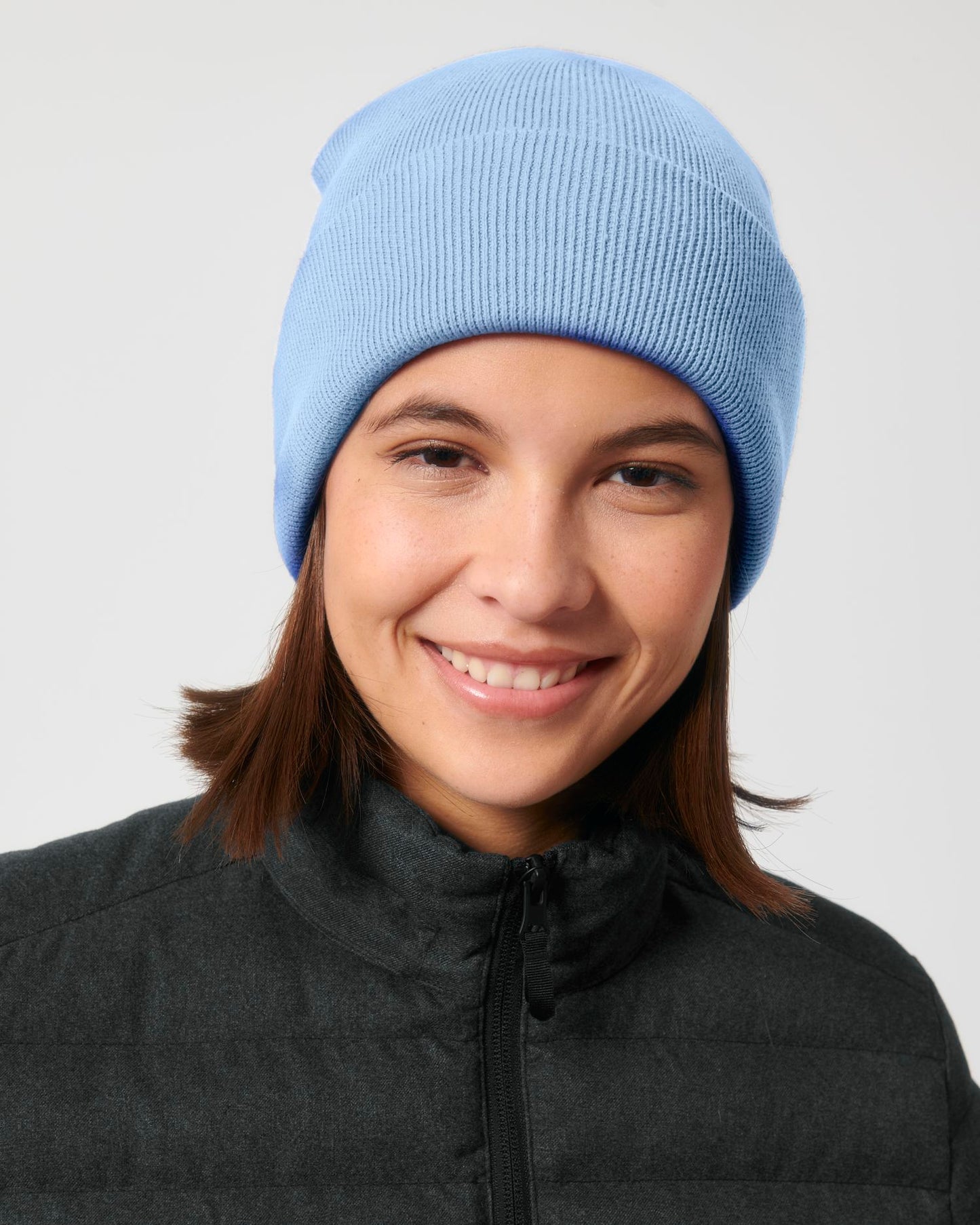 Rib Beanie - Blue Soul - Vorderseite