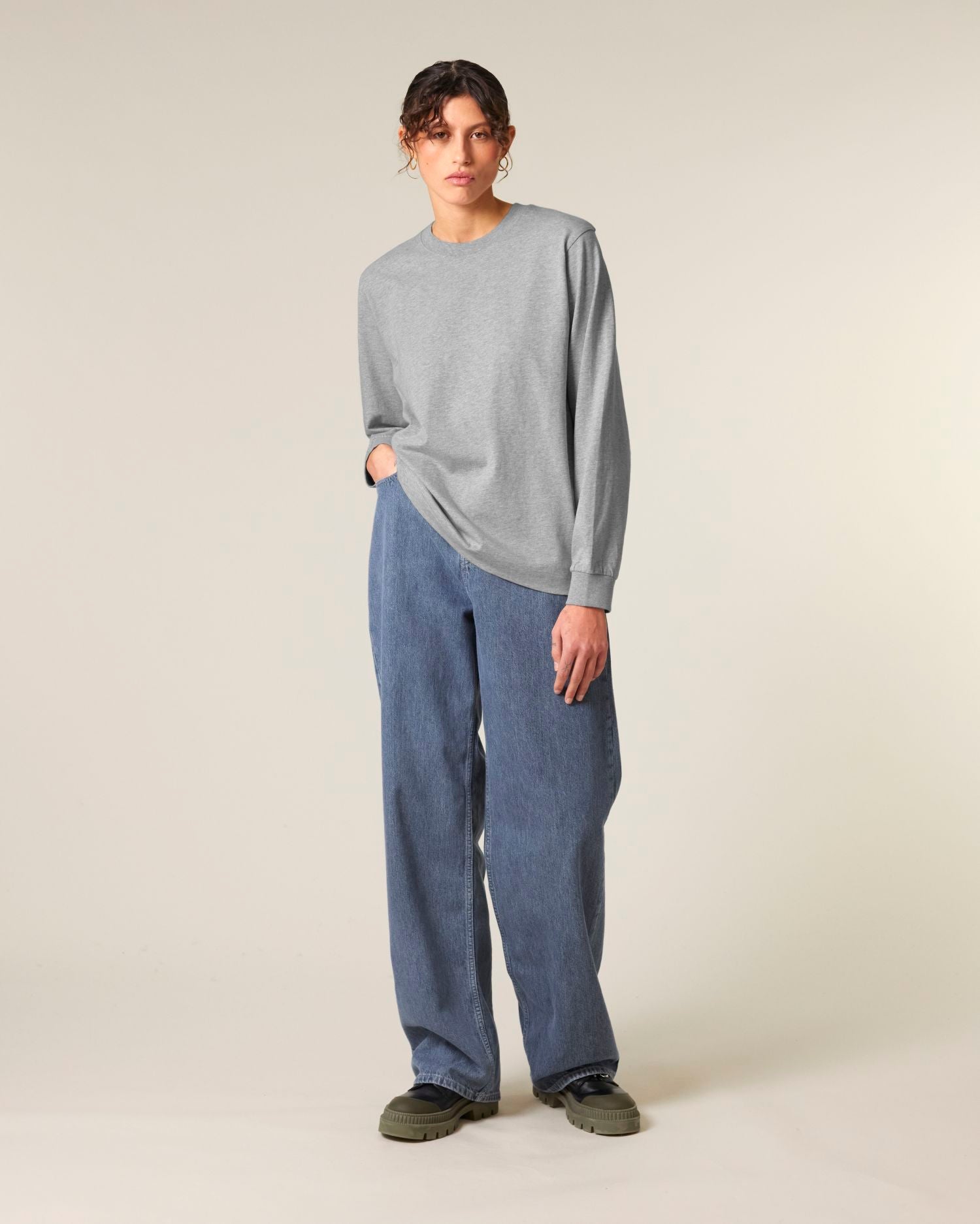 Freestyler Long Sleeve - Heather Grey - Vorderseite