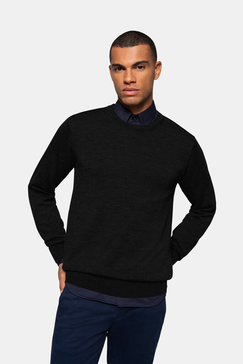 HAKRO Pullover Merino-Wolle - Schwarz - 5