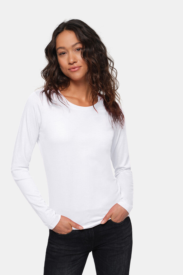 HAKRO Damen Longsleeve Classic - Weiß - 5