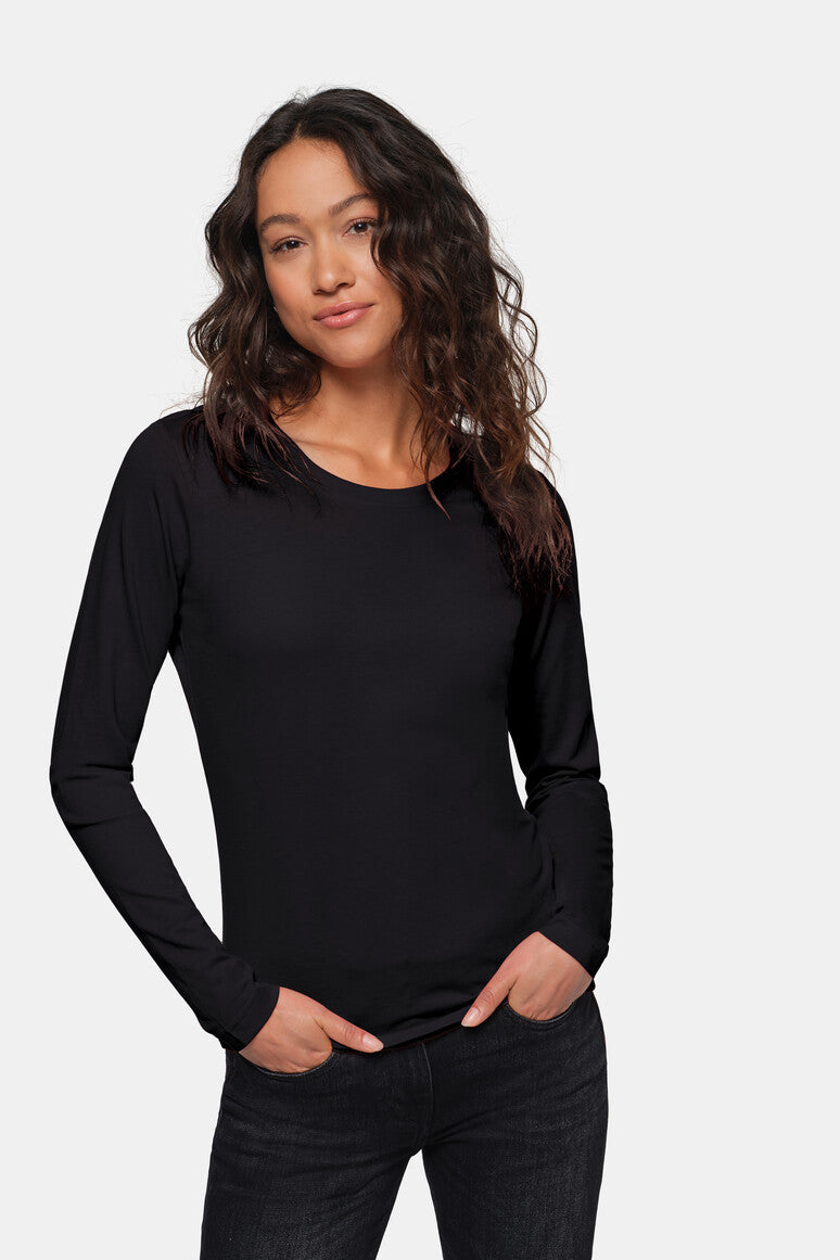 HAKRO Damen Longsleeve Classic - Schwarz - 5