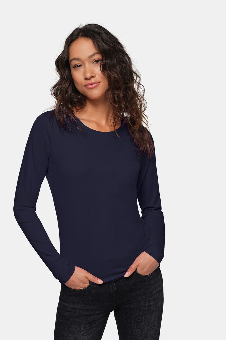 HAKRO Damen Longsleeve Classic - Tinte - 5