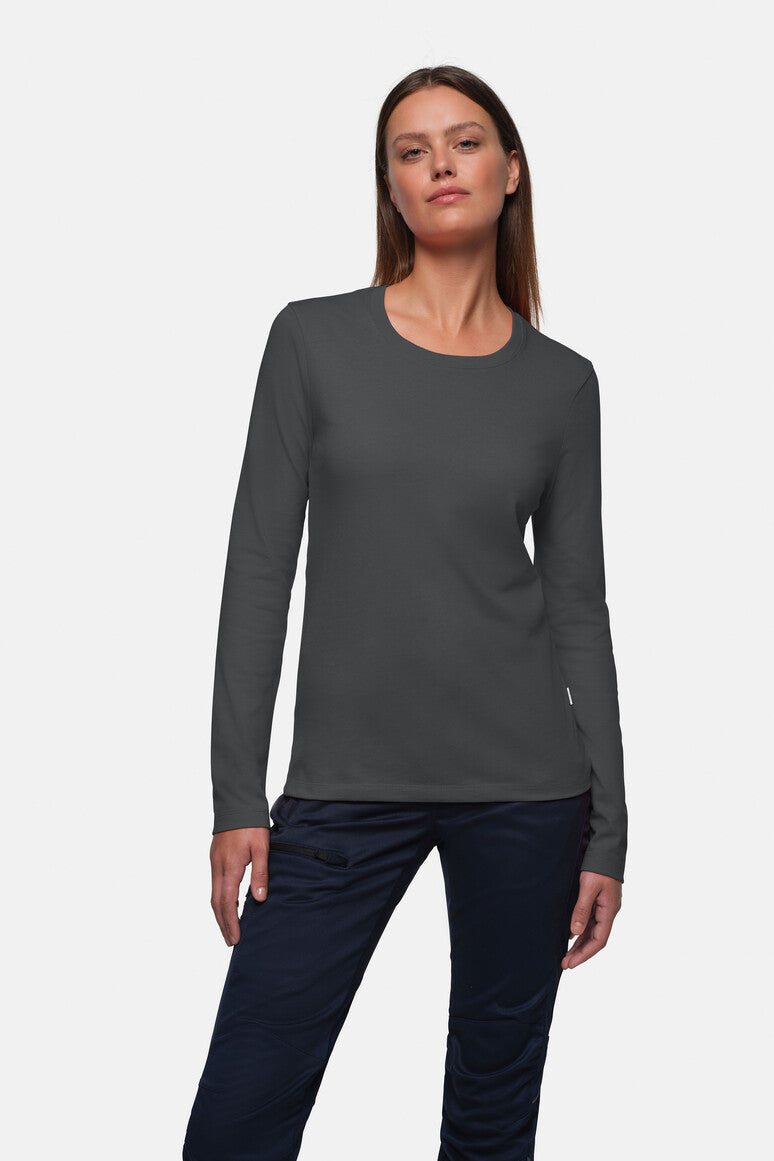 HAKRO Damen Longsleeve MIKRALINAR® - Karbongrau - 5