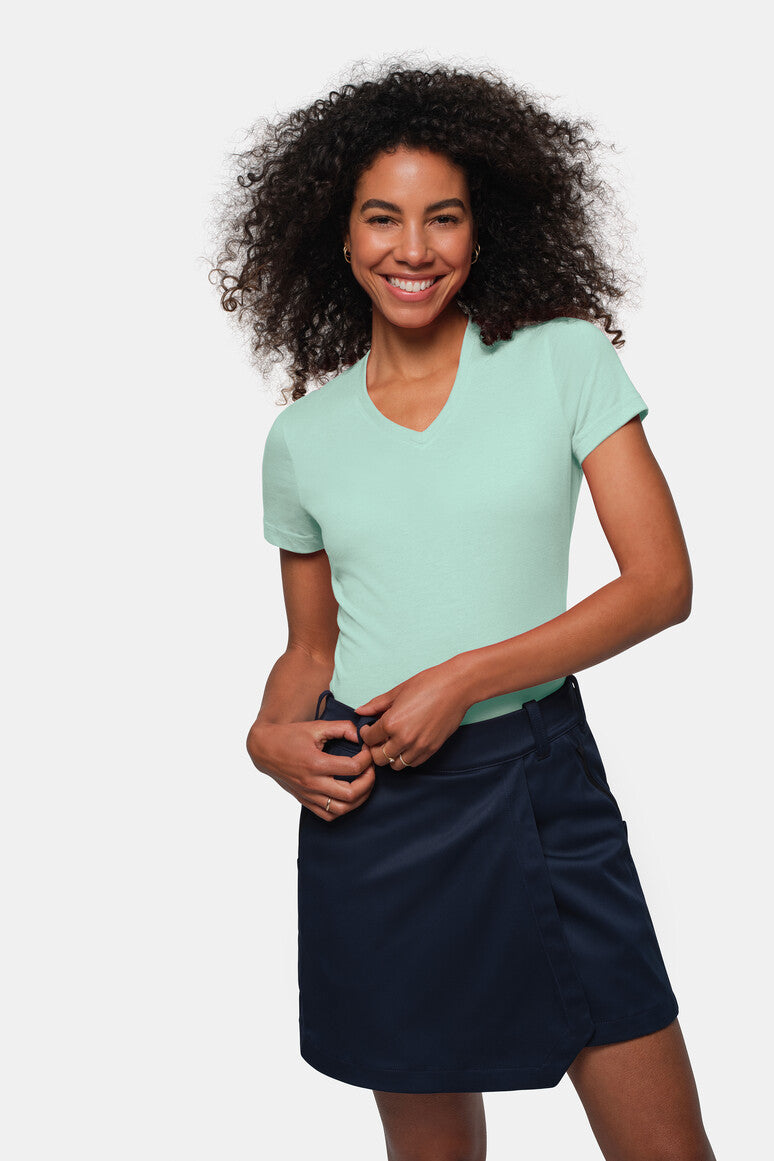 HAKRO Damen V-Shirt MIKRALINAR® - Eisgrün - 5