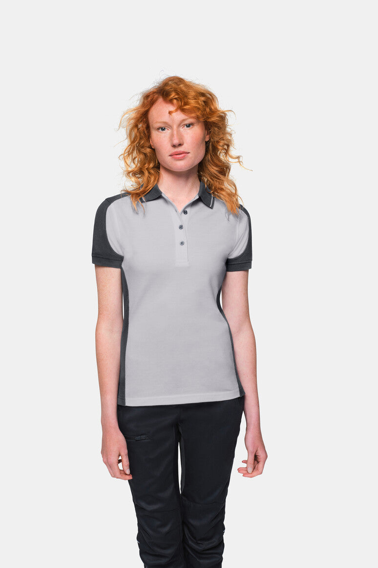 HAKRO Damen Poloshirt Contrast MIKRALINAR® - Titan/anthrazit - 5