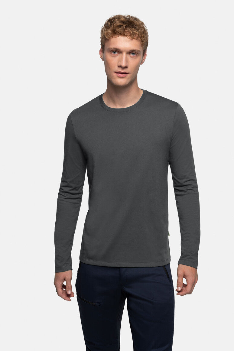 HAKRO Longsleeve MIKRALINAR® - Karbongrau - 5