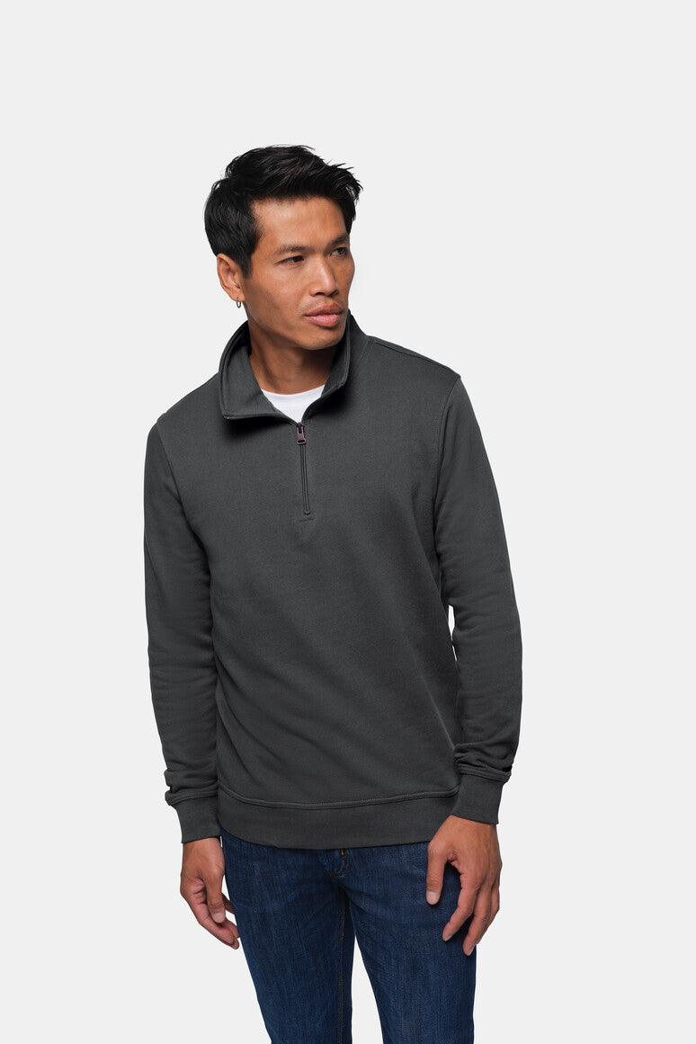 HAKRO Zip-Sweatshirt Premium - Karbongrau - 5