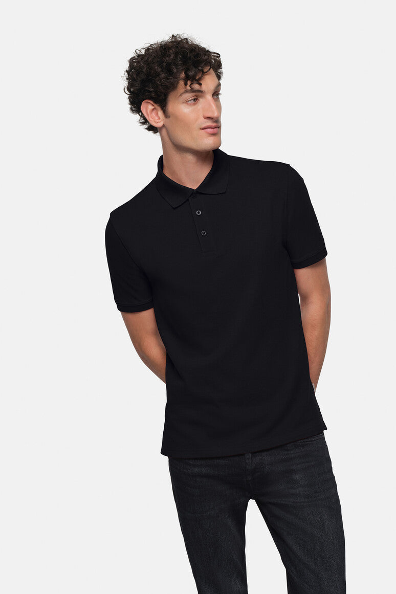 HAKRO Poloshirt Bio-Baumwolle - Schwarz - 5