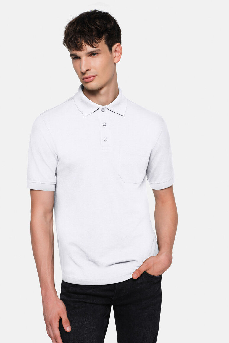 HAKRO Pocket-Poloshirt MIKRALINAR® - Weiß - 6