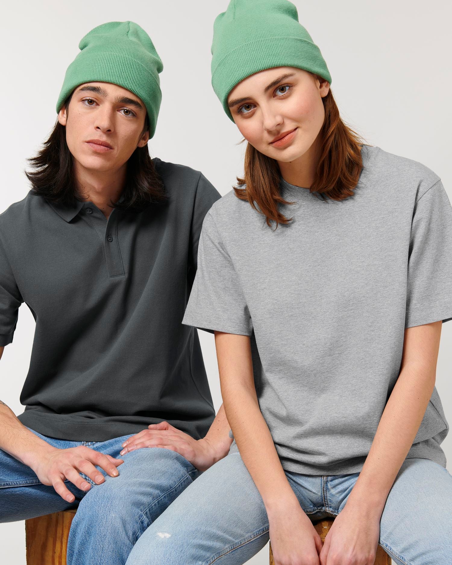 Rib Beanie - Dusty Mint - Vorderseite 