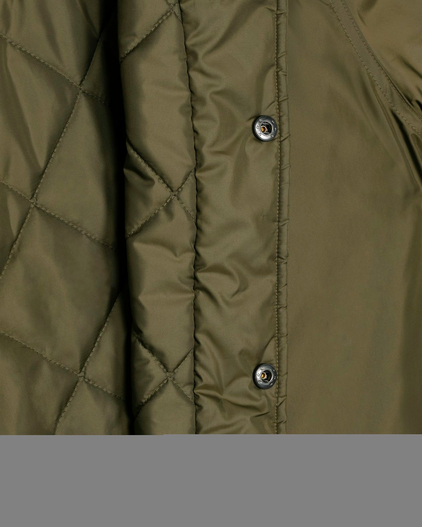 Padded Parker - British Khaki - Vorderseite Detail