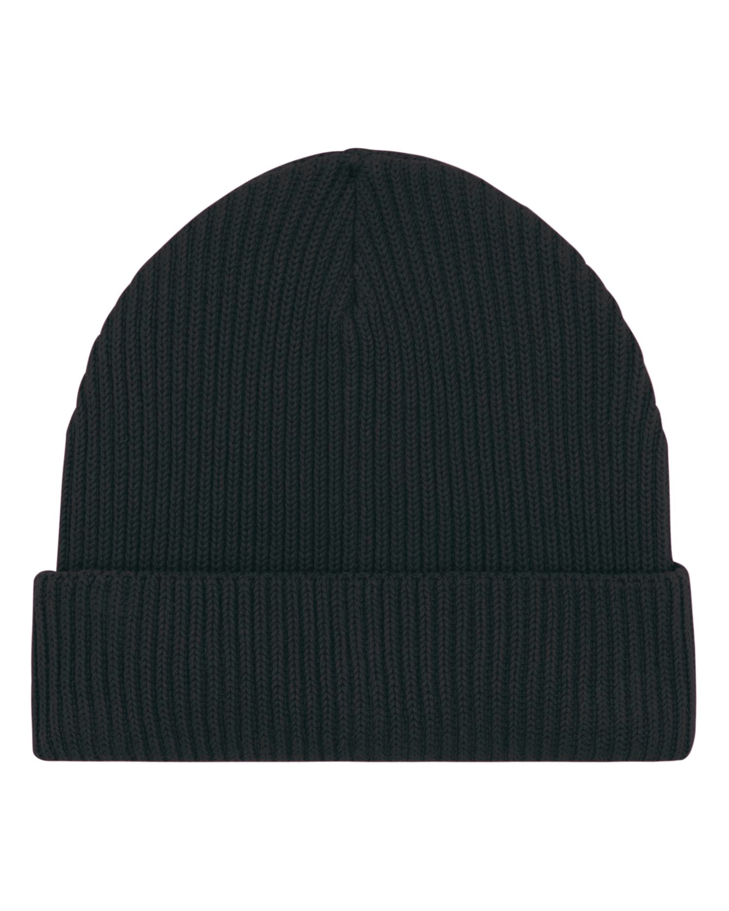 Fisherman Beanie - Black - Vorderseite 