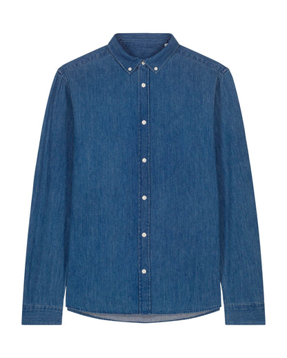 Stanley Denim Shirt - Mid Wash - Vorderseite 