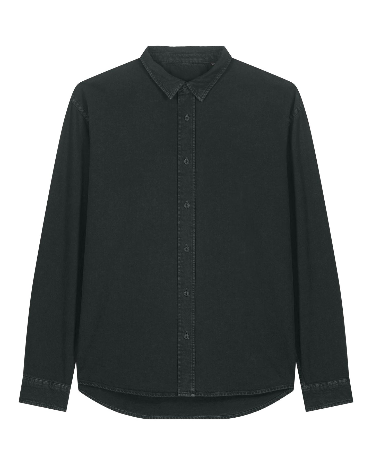 Worker Shirt - G. Dyed Black Rock - Vorderseite 