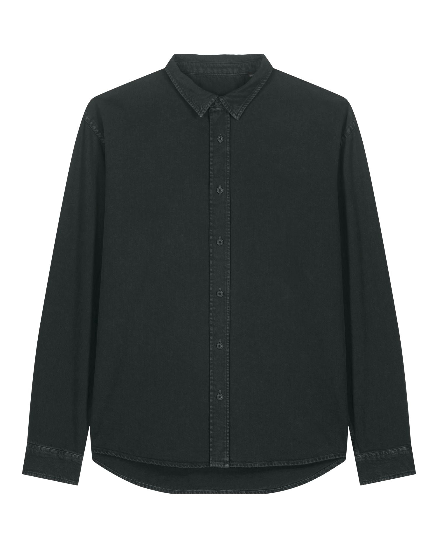 Worker Shirt - G. Dyed Black Rock - Vorderseite 