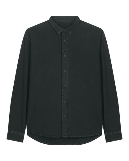 Worker Shirt - G. Dyed Black Rock - Vorderseite 