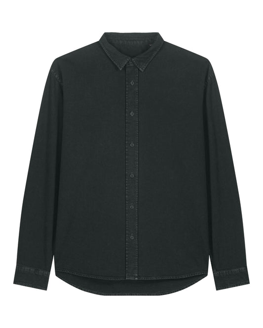 Worker Shirt - G. Dyed Black Rock - Vorderseite 