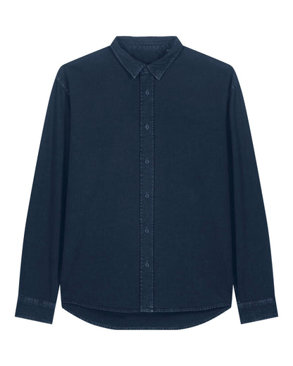 Worker Shirt - G.Dyed Navy - Vorderseite 