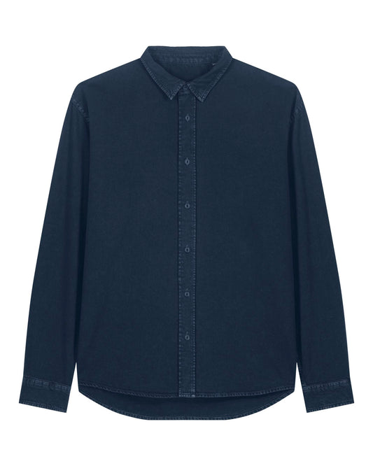 Worker Shirt - G.Dyed Navy - Vorderseite 